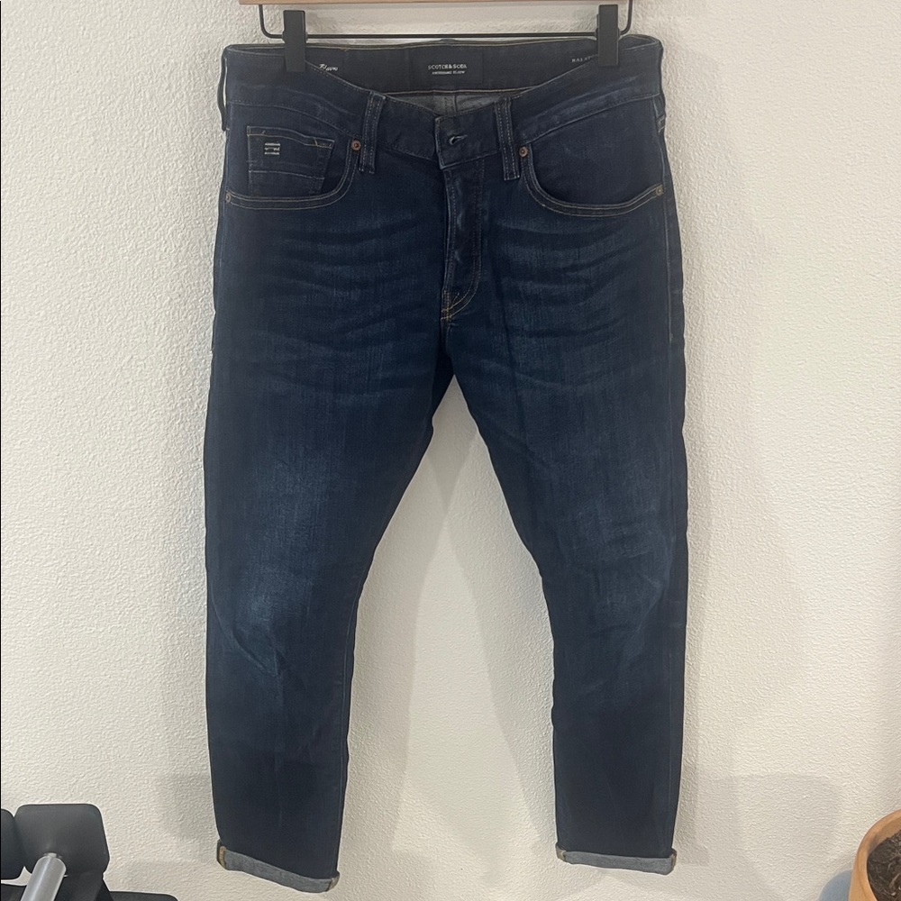 Scotch & Soda Men's Dark Blue Slim Jeans